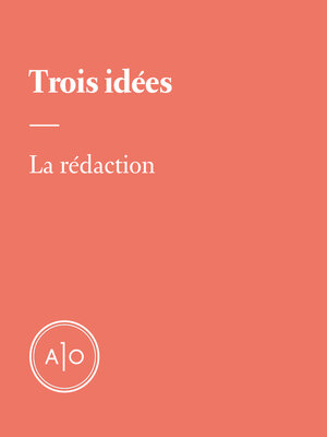 cover image of Trois idées